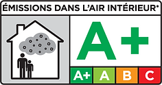 &Eacute;missions dans lair intrieur A+ logo